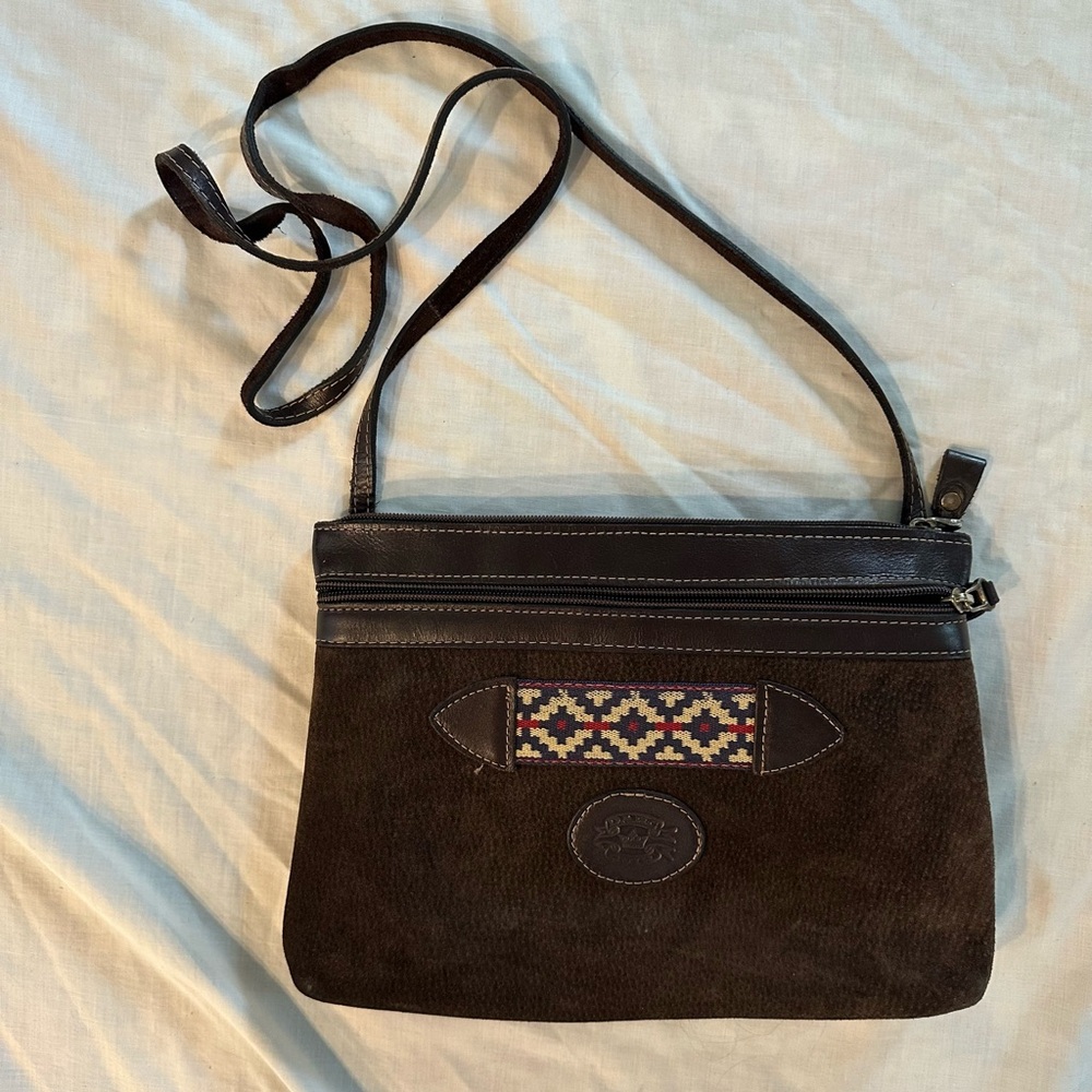 Cute Western Brown Suede Crossbody Bag Embroidered Cowgirl Rodeo Chic